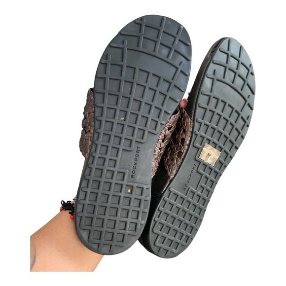 Rockport adiPRENE by Adidas Brown Thong Sandal Sz 8.5 - Picture 4 of 4